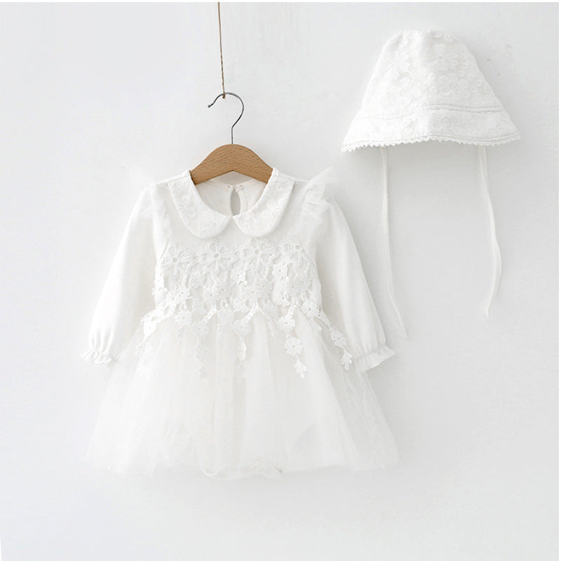 Baby Girl Princess Dress – Lace Tulle Newborn Outfit with Hat