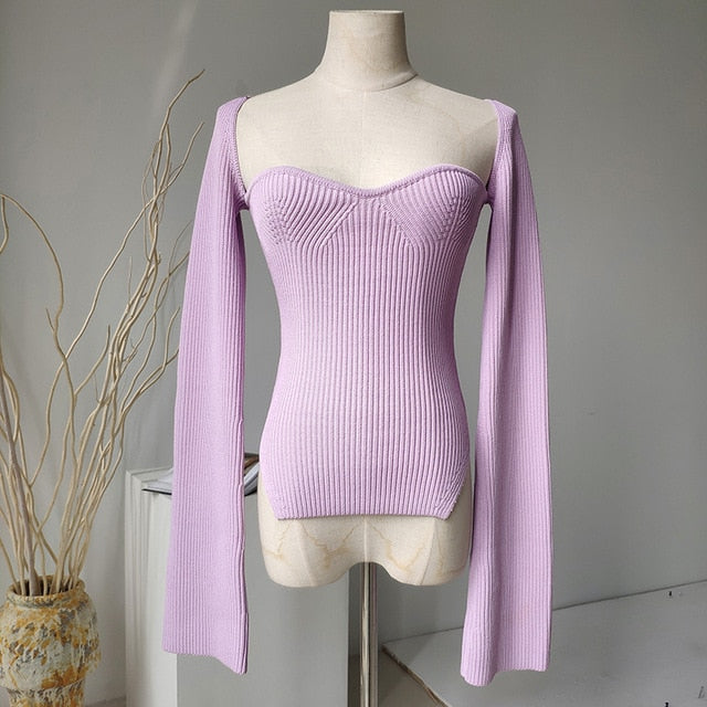 Square Neck Cashmere Pullover