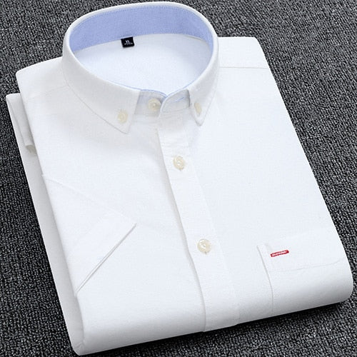 Men's Slim Fit Short Sleeve Oxford Shirt