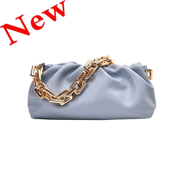 Women's Soft Leather Cloud Hobo Shoulder Bag