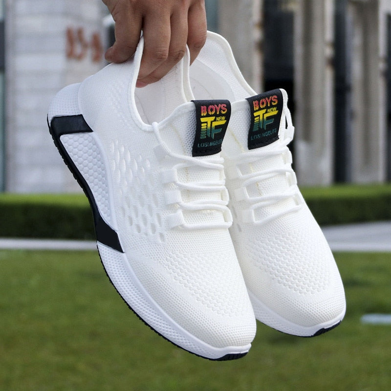 Men's Breathable Mesh Lace-Up Sneakers
