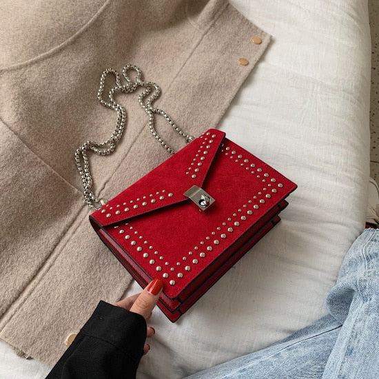 Chain Rivet Crossbody Bag