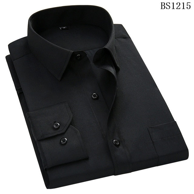 Men's Plus Size Striped Dress Shirt