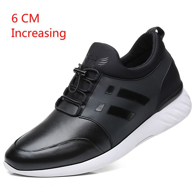 Ray Zing Men's Breathable Genuine Leather Casual Sneakers