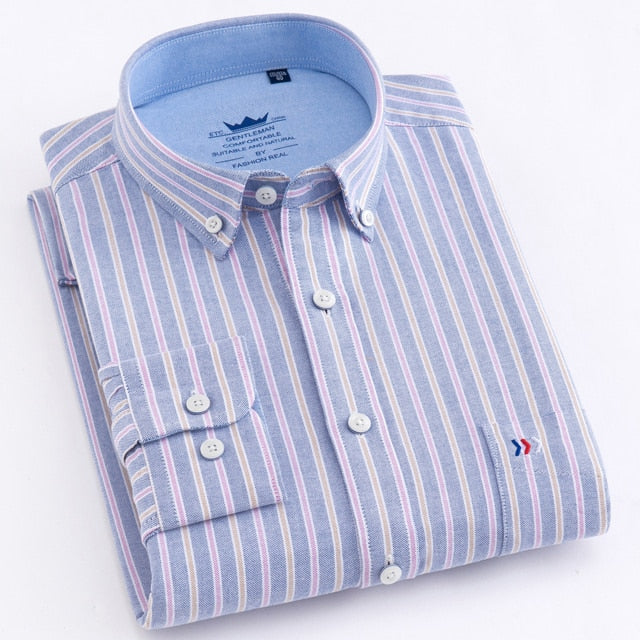 Men's Cotton Oxford Striped Shirt