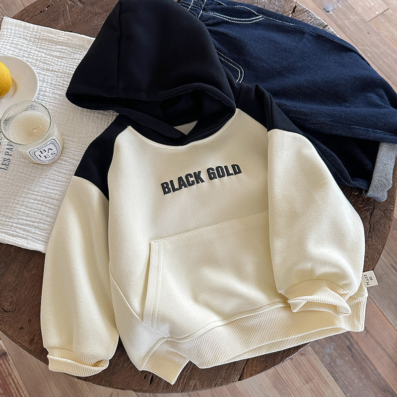Baby Color Block Hoodie Pullover – Cozy & Stylish Kids Sweatshirt