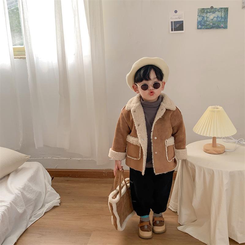 Kids' Winter Teddy Bear Plush Jacket – Warm & Cozy Cute Coat