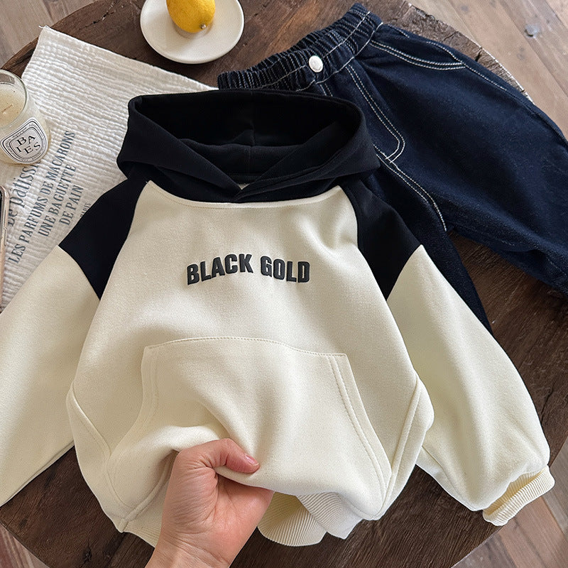 Baby Color Block Hoodie Pullover – Cozy & Stylish Kids Sweatshirt