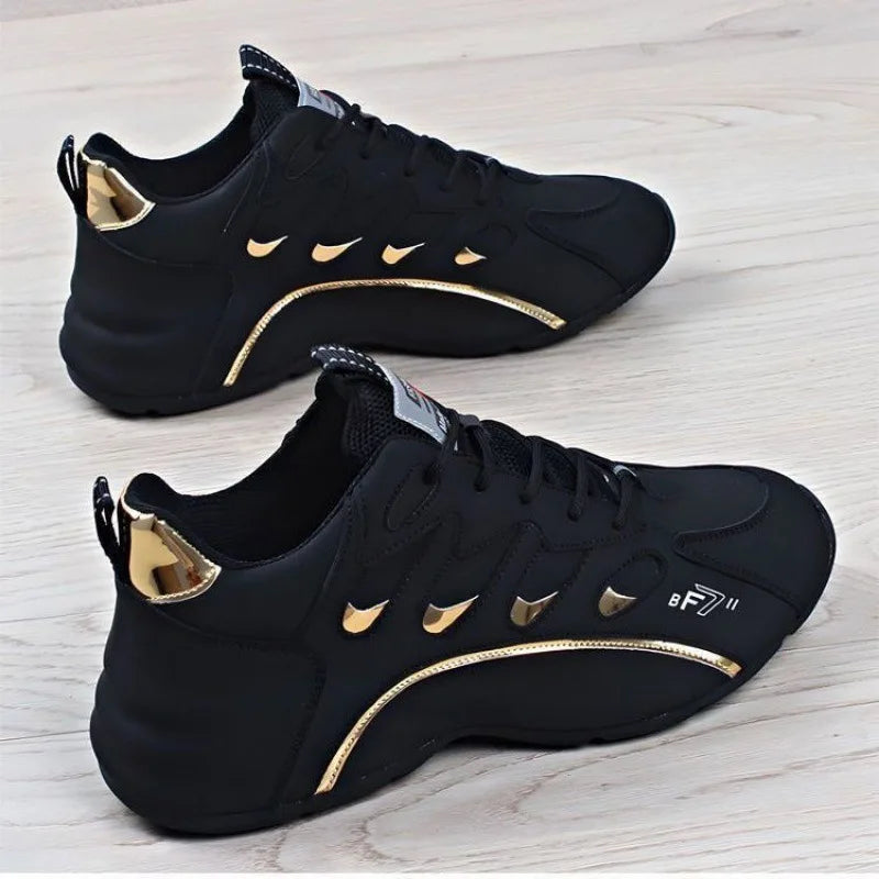 Men's Luxury Leather Platform Sneakers