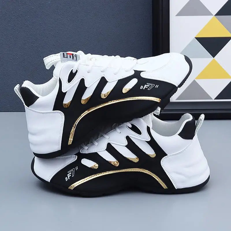 Men's Luxury Leather Platform Sneakers