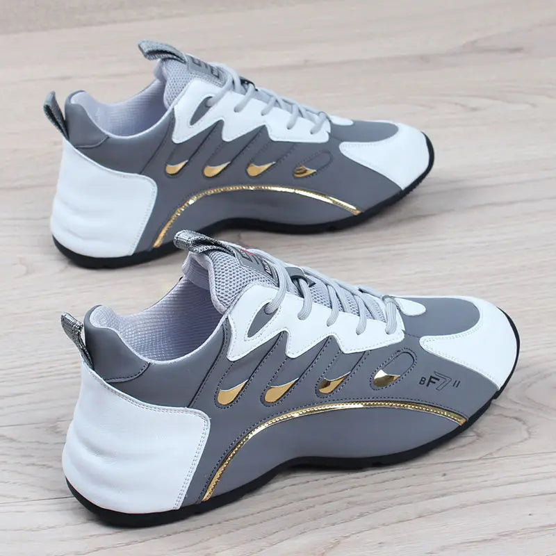 Men's Luxury Leather Platform Sneakers