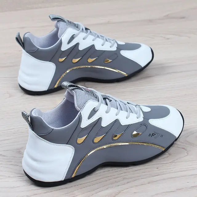 Men's Luxury Leather Platform Sneakers