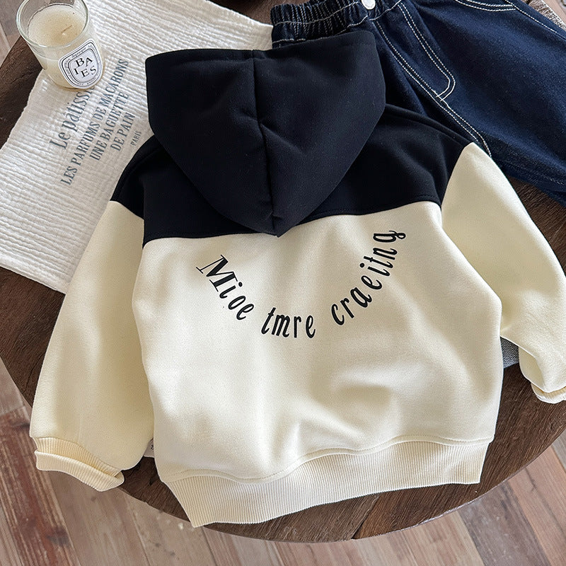 Baby Color Block Hoodie Pullover – Cozy & Stylish Kids Sweatshirt
