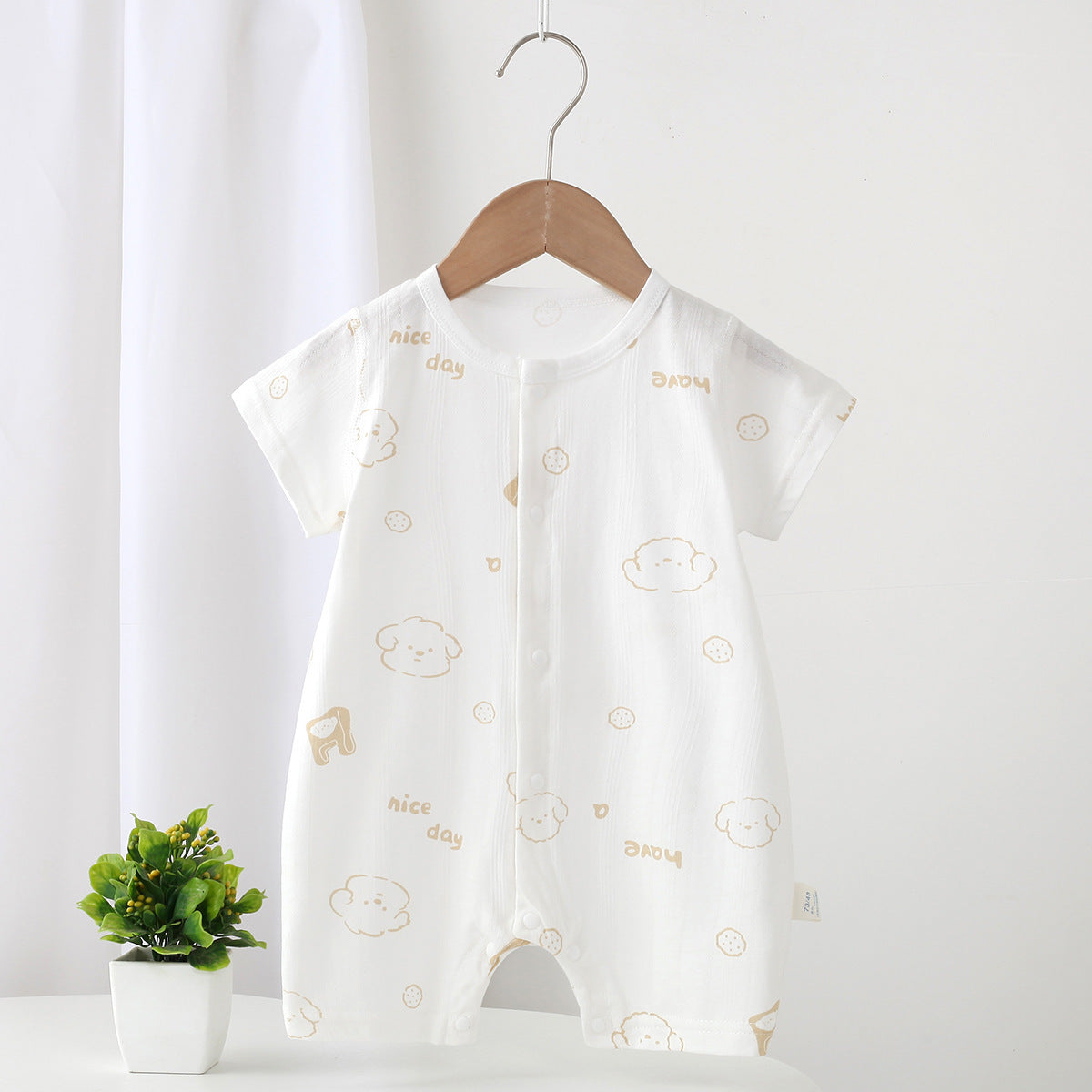 Toddler Pure Cotton Short Sleeve Romper – Soft Everyday Onesie
