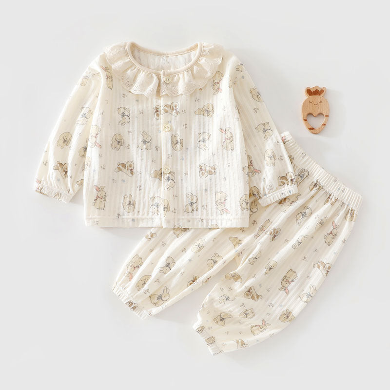 Toddler All-Season Pure Cotton Home Wear Set – Cozy Loungewear for Kids