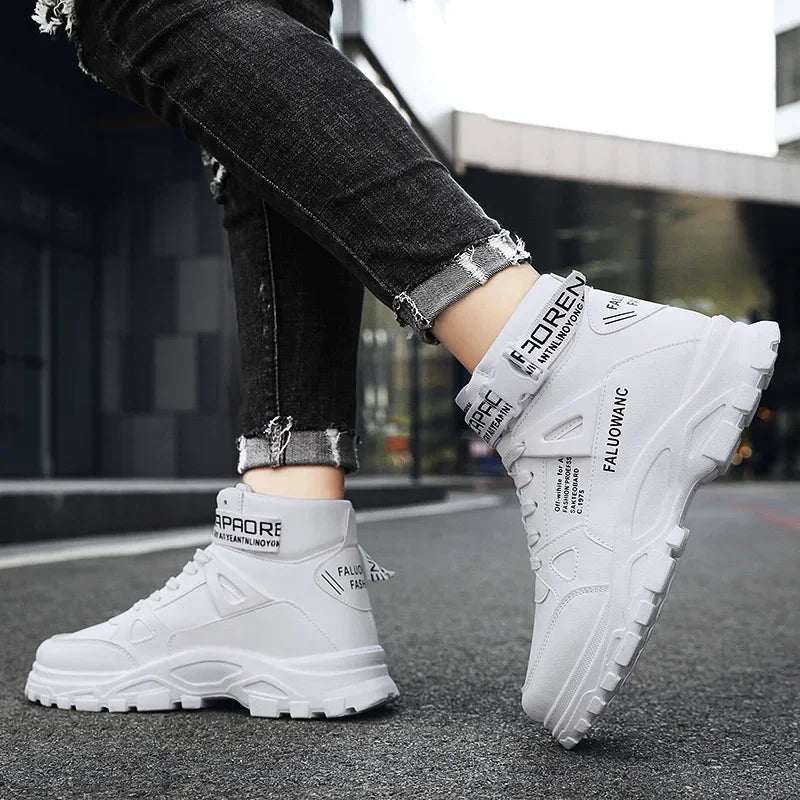 Men's Retro Platform Ankle Boots