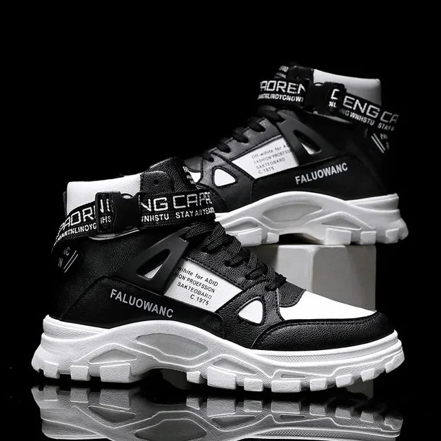 Men's Retro Platform Ankle Boots