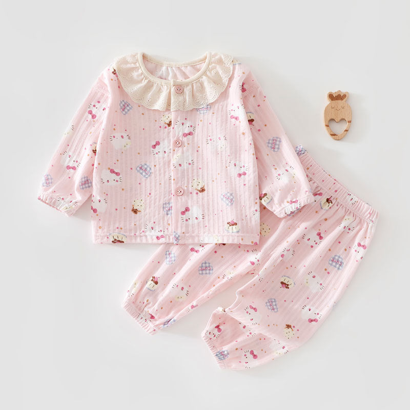 Toddler All-Season Pure Cotton Home Wear Set – Cozy Loungewear for Kids