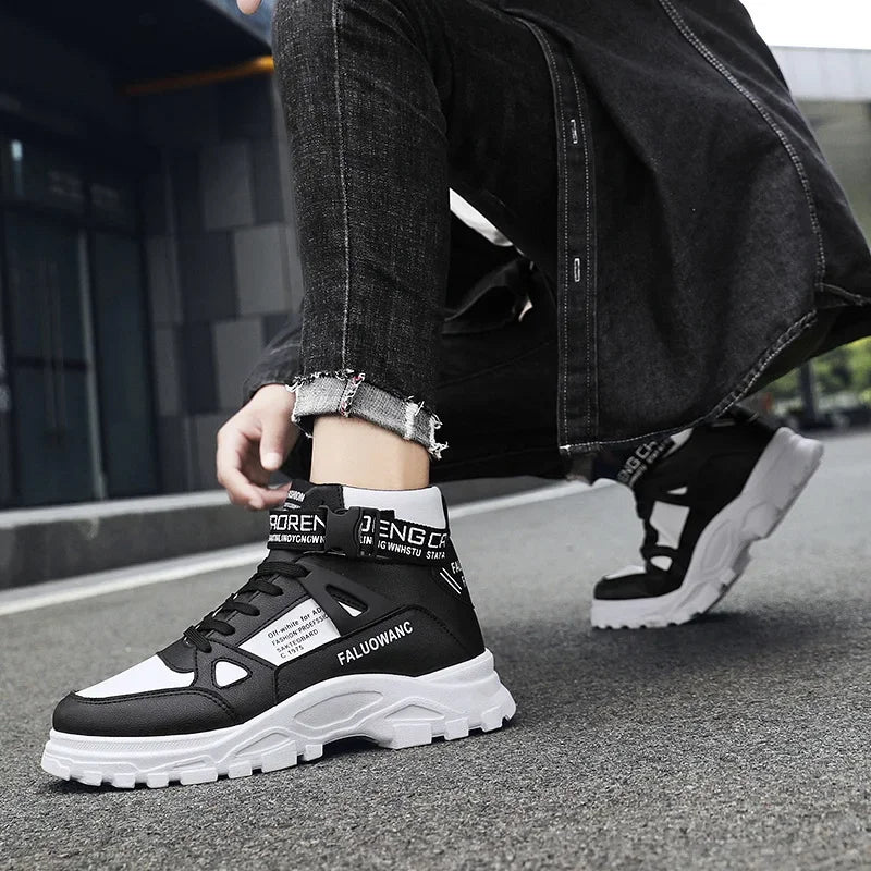 Men's Retro Platform Ankle Boots