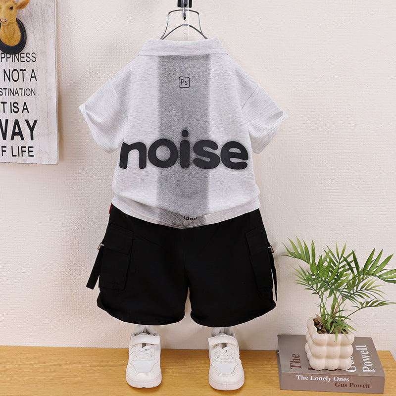 Kids' Summer Polo Shirt Two-Piece Set – Classic Casual Outfit for Children