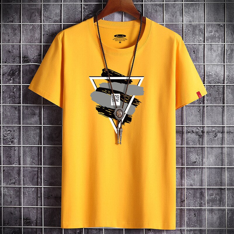 Men's Oversized White Anime Graphic Tee