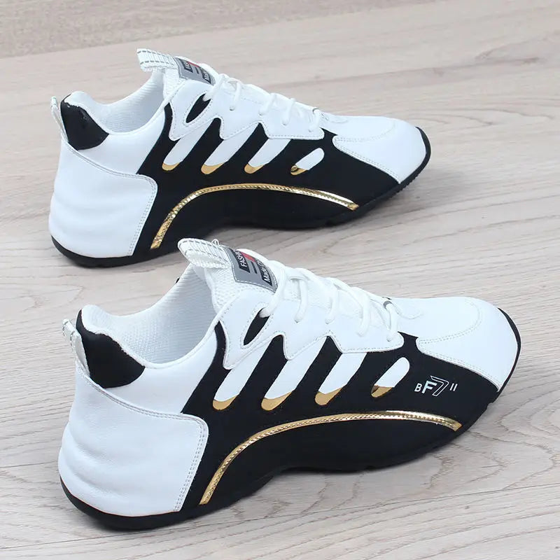 Men's Luxury Leather Platform Sneakers