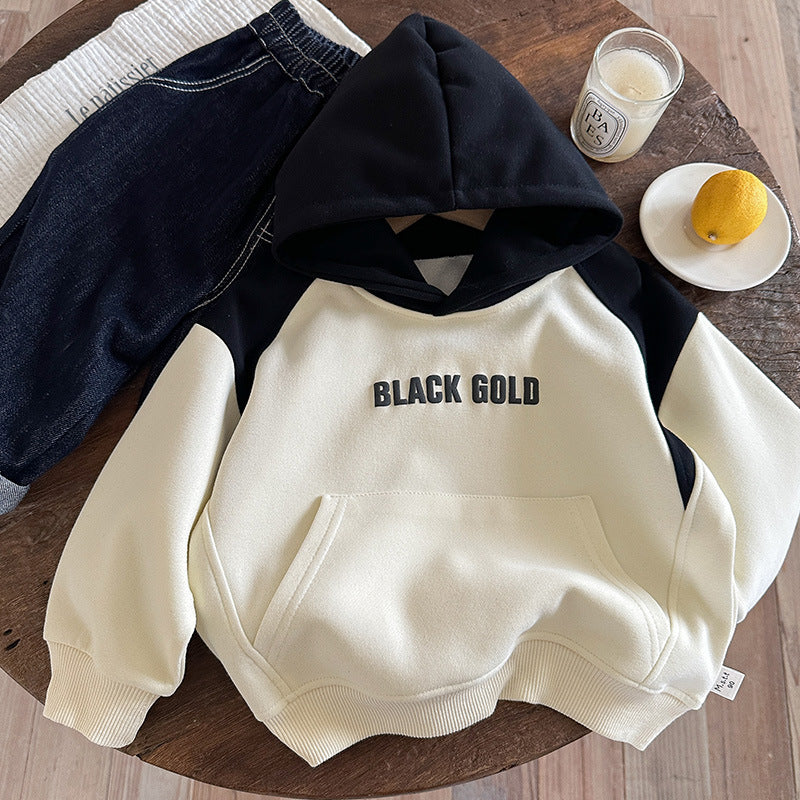 Baby Color Block Hoodie Pullover – Cozy & Stylish Kids Sweatshirt