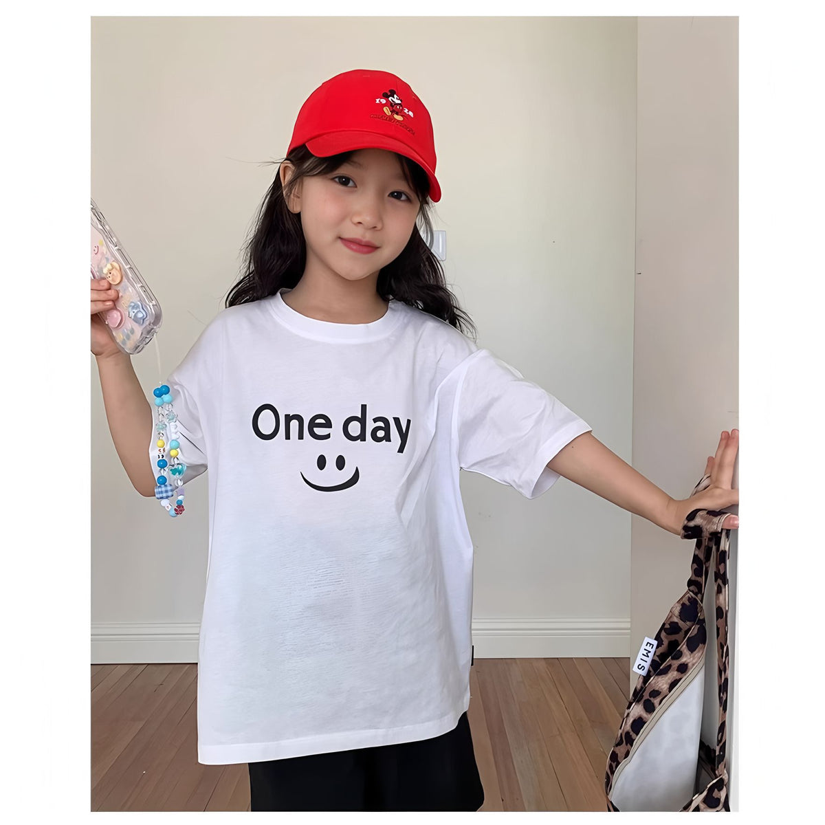 Girls' Loose Fit Short Sleeve T-Shirt – Casual Everyday Top for Kids