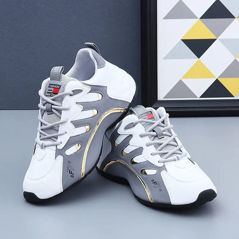 Men's Luxury Leather Platform Sneakers