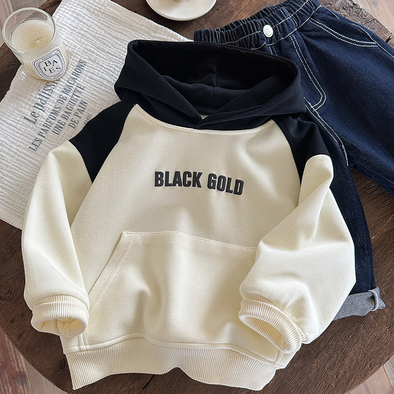 Baby Color Block Hoodie Pullover – Cozy & Stylish Kids Sweatshirt