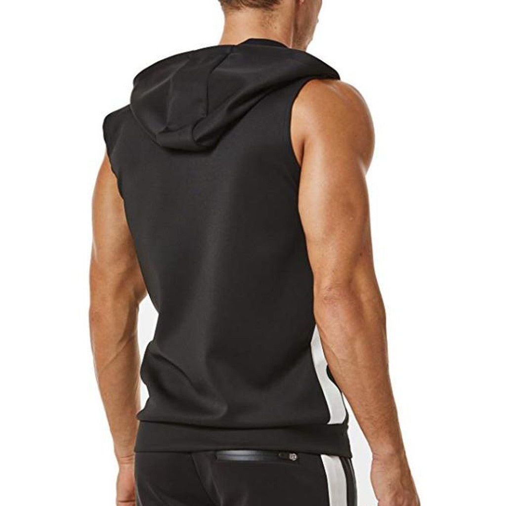 Men's Zipper Muscle Fit Gym Vest