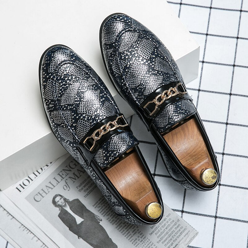 Men's Luxury Camouflage Gold Oxford Dress Shoes