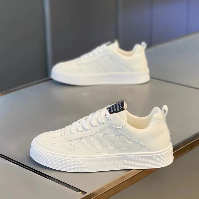 Men's Breathable White Casual Sneakers