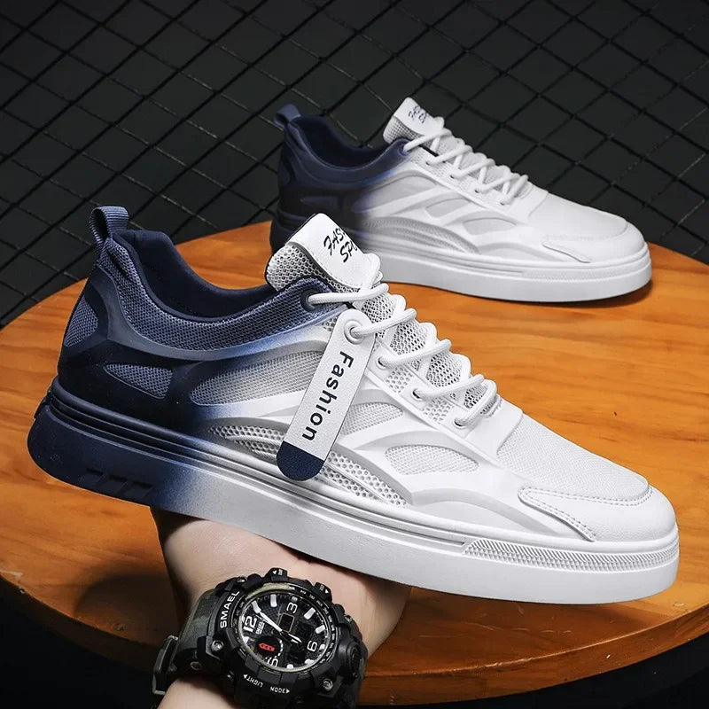 Men's White Canvas Vulcanize Sneakers