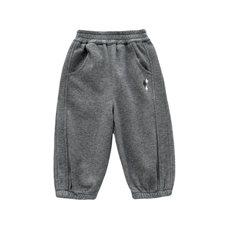 Baby Knitted Ankle Sweatpants – Minimalist Solid Color Joggers for Infants
