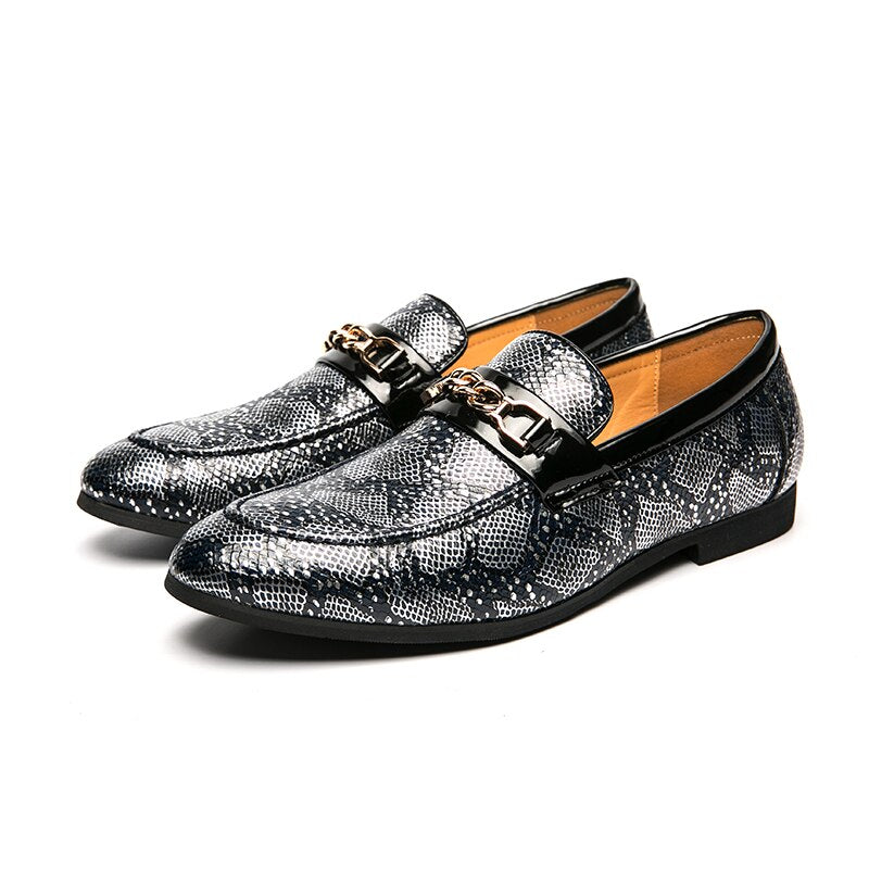 Men's Luxury Camouflage Gold Oxford Dress Shoes