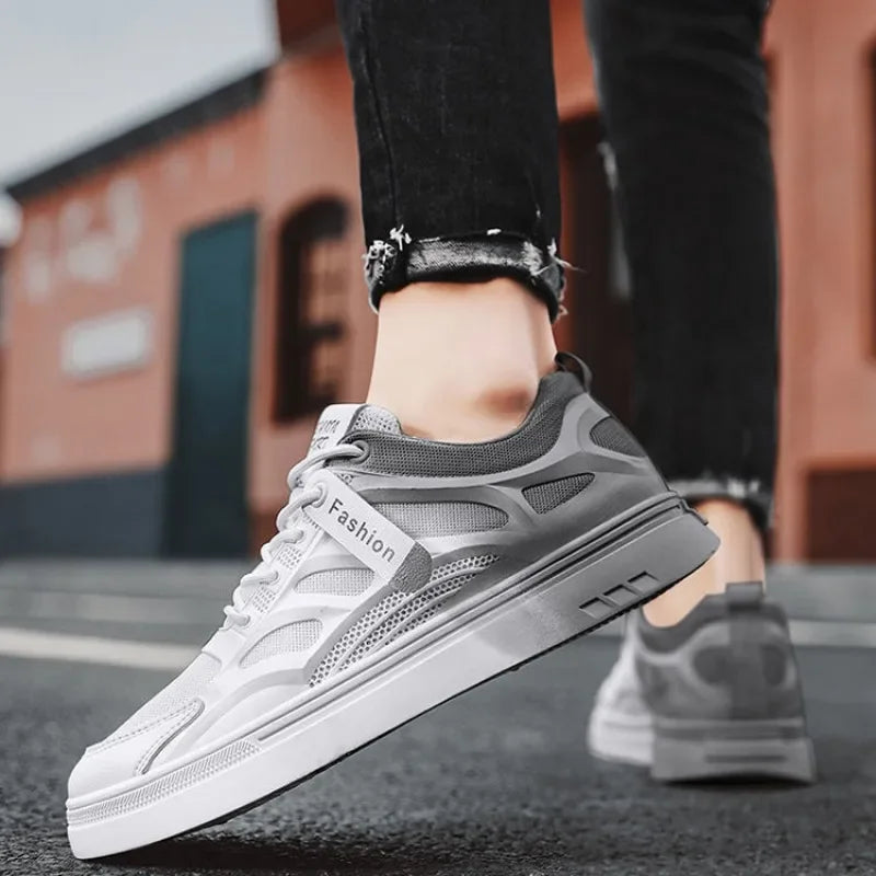 Men's White Canvas Vulcanize Sneakers