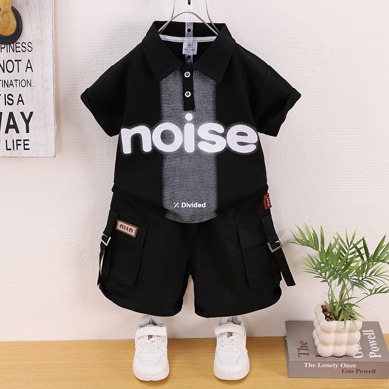 Kids' Summer Polo Shirt Two-Piece Set – Classic Casual Outfit for Children