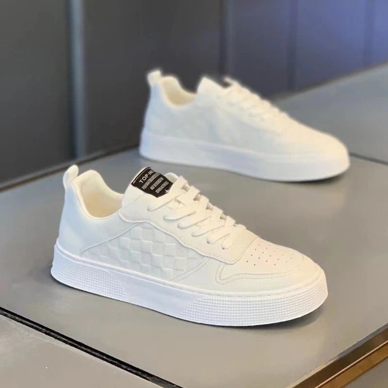 Men's Breathable White Casual Sneakers