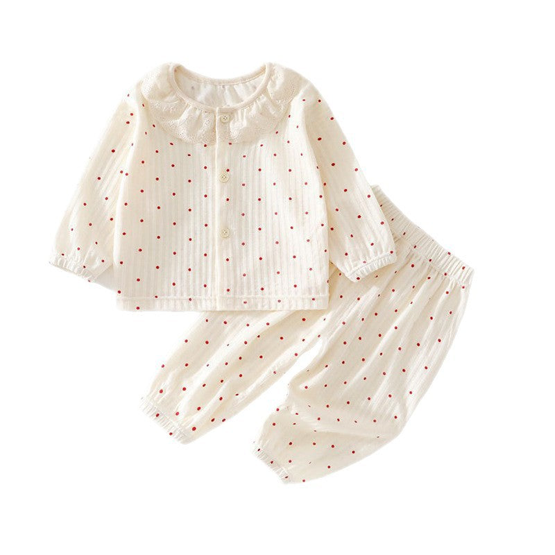 Toddler All-Season Pure Cotton Home Wear Set – Cozy Loungewear for Kids