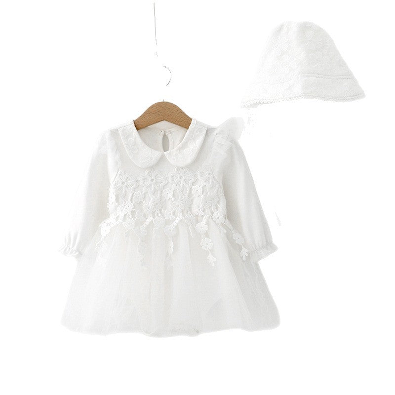 Baby Girl Princess Dress – Lace Tulle Newborn Outfit with Hat