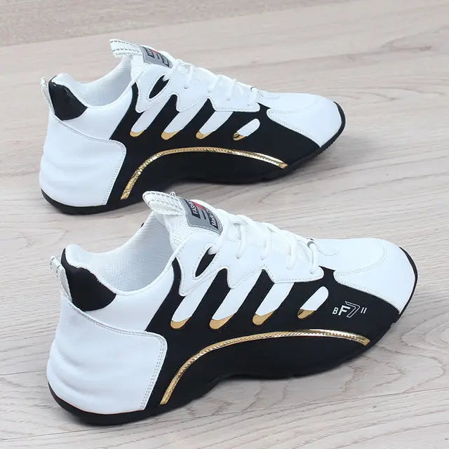 Men's Luxury Leather Platform Sneakers