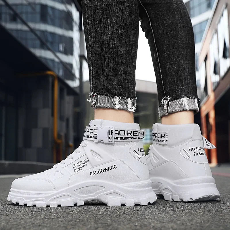 Men's Retro Platform Ankle Boots