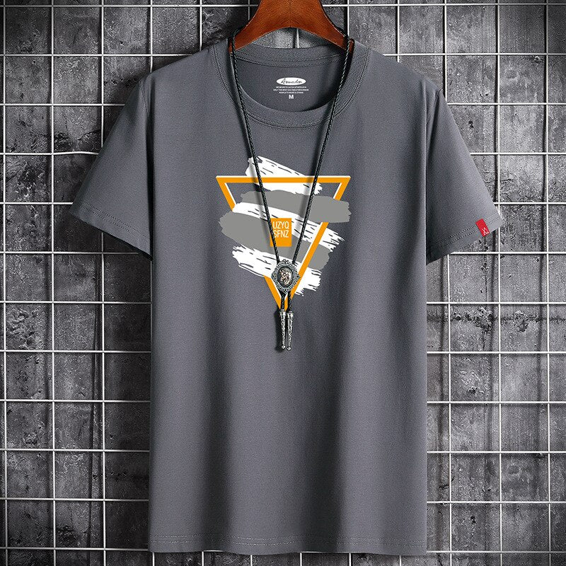 Men's Oversized White Anime Graphic Tee