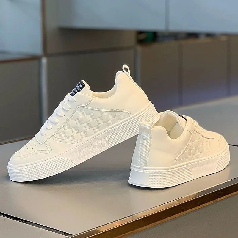 Men's Breathable White Casual Sneakers