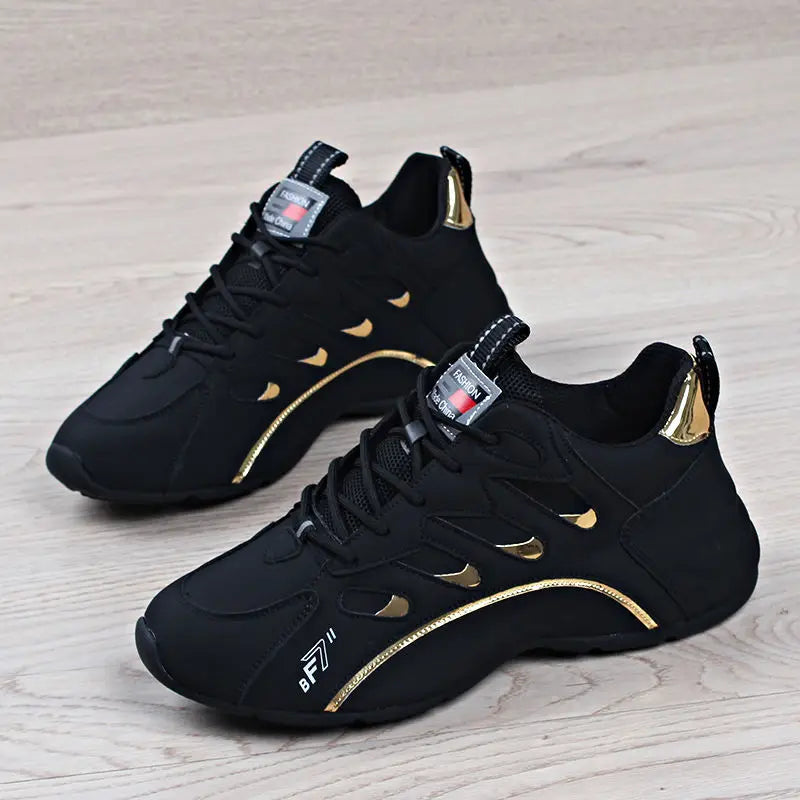 Men's Luxury Leather Platform Sneakers