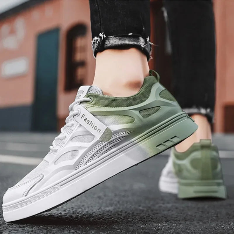 Men's White Canvas Vulcanize Sneakers