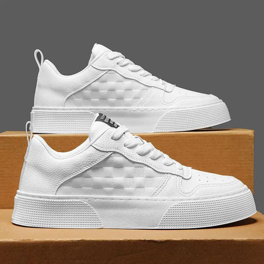 Men's Breathable White Casual Sneakers