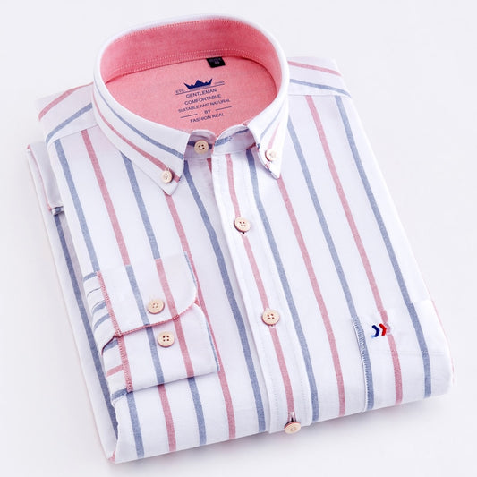 Men's Cotton Oxford Striped Shirt