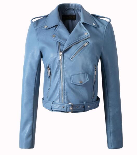 Slim Fit Moto PU Leather Jacket